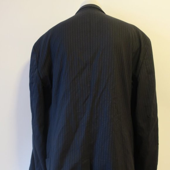 RENE LIZARD PINSTRIPE WOOL BLAZER JACKET 44 L * - Picture 12 of 16